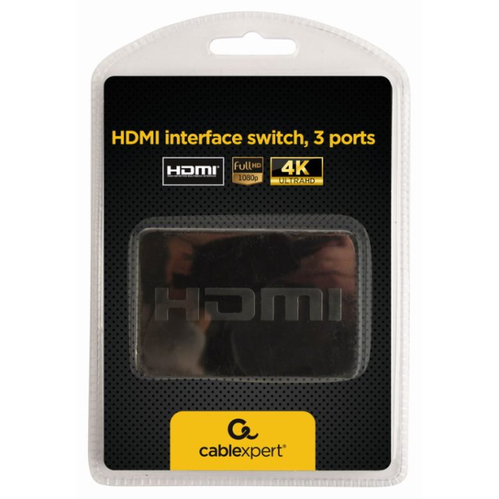 Gembird HDMI Interface Switch, 3 Ports (DSW-HDMI-34)