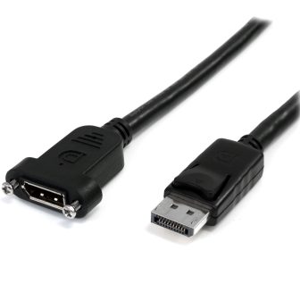 StarTech.com 91cm Panel Mount DisplayPort Cable - 4K x 2K -…