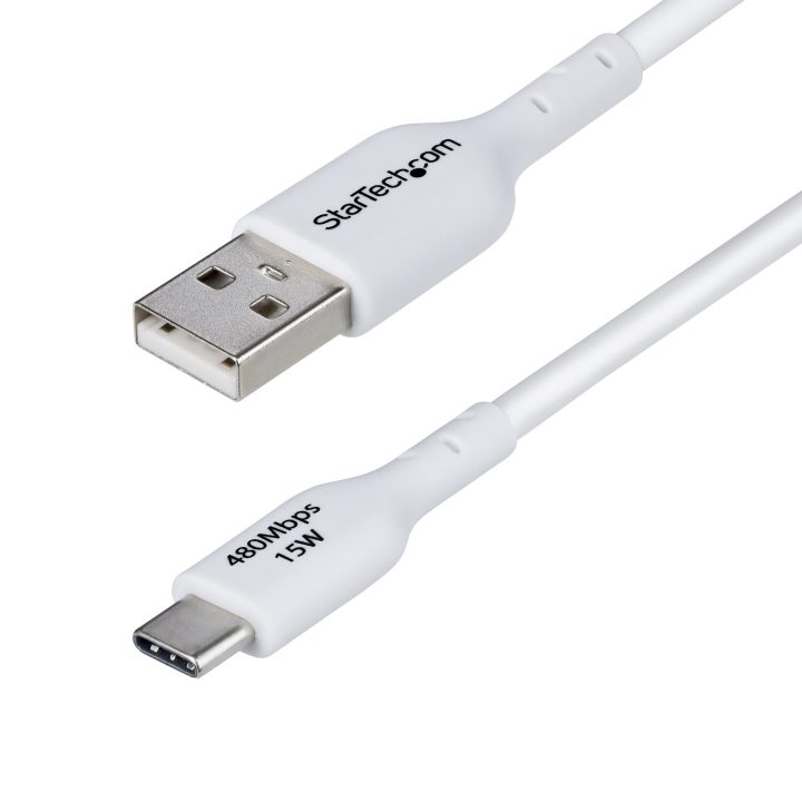 StarTech.com Cable de Carga USB-A a USB-C Blanco de 2m - Cable de…