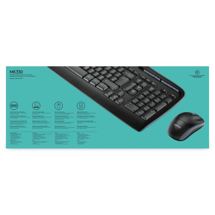 Logitech MK330 teclado Ratón incluido Oficina USB QWERTY Español…