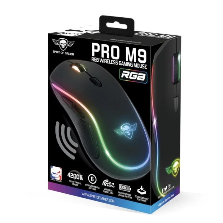 Spirit of Gamer Raton Inalambrico Pro M9 Rgb (S-PM9RF)