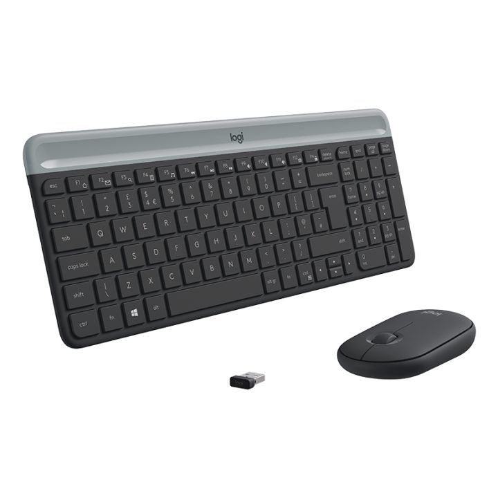 Logitech Slim MK470 Keyboard Mouse Included Universal RF Wireless…