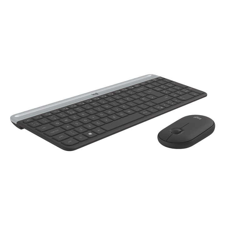 Logitech Slim MK470 Keyboard Mouse Included Universal RF Wireless…
