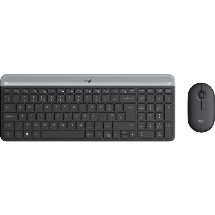 Logitech Slim MK470 Keyboard Mouse Included Universal RF Wireless…