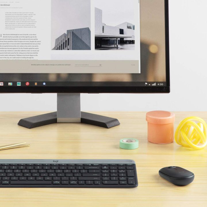 Logitech Slim MK470 Keyboard Mouse Included Universal RF Wireless…