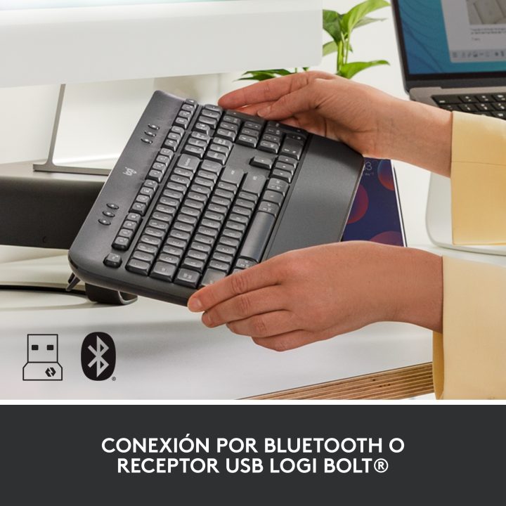 Logitech Signature K650 Teclado de Escritório Bluetooth QWERTY…