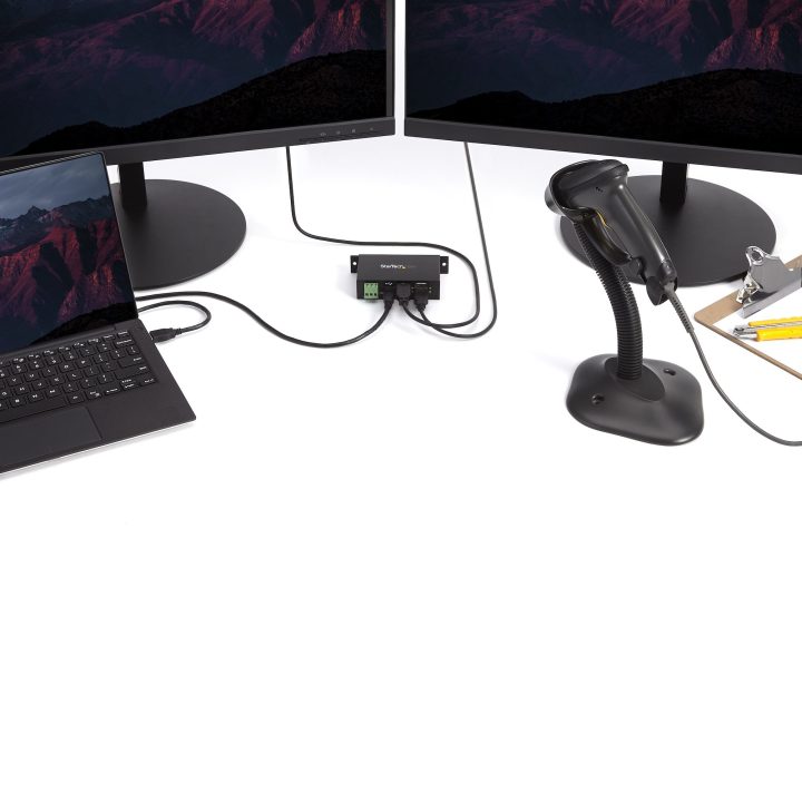 StarTech.com 4-Port USB 2.0 Hub - Industrial Metal USB-A Splitter -…