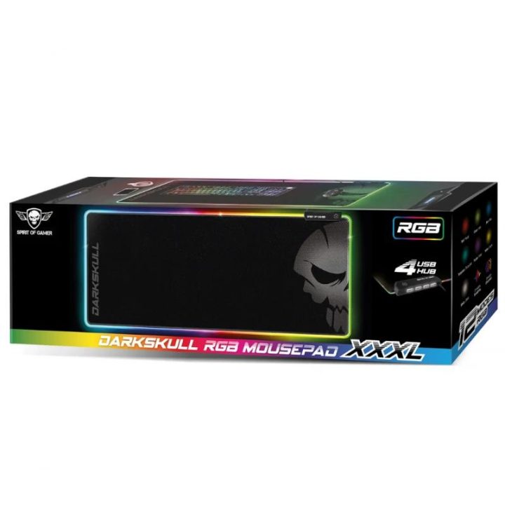 Spirit of Gamer Alfombrilla DarkSkull RGB+HUB XXXL (SOG-PADHXXRGB)