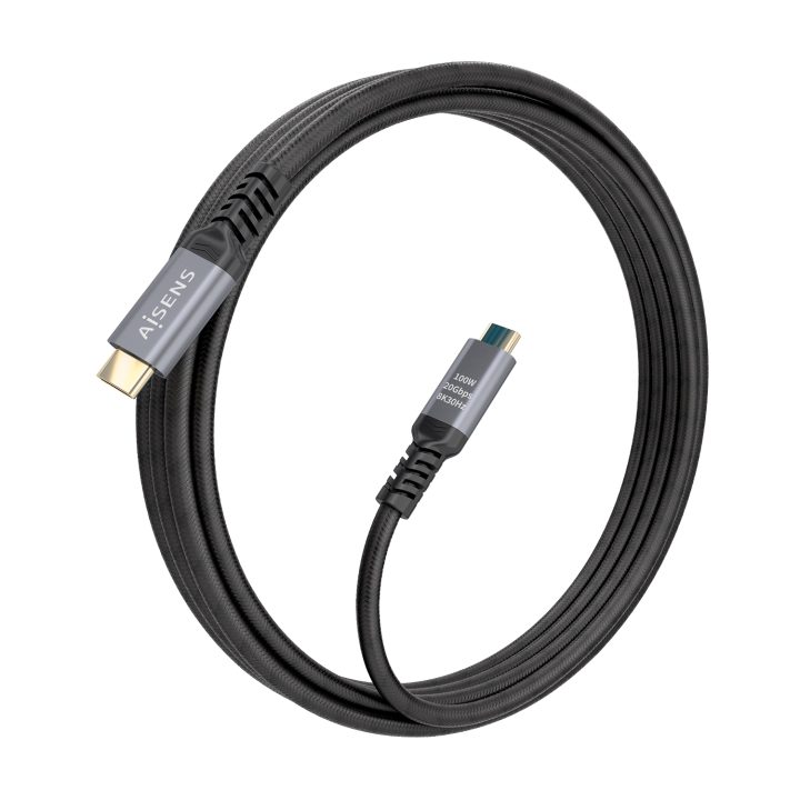 AISENS Cable USB 3.2 Gen2x2 Aluminio 20Gbps 8K@30Hz 5A 100W E-Mark…