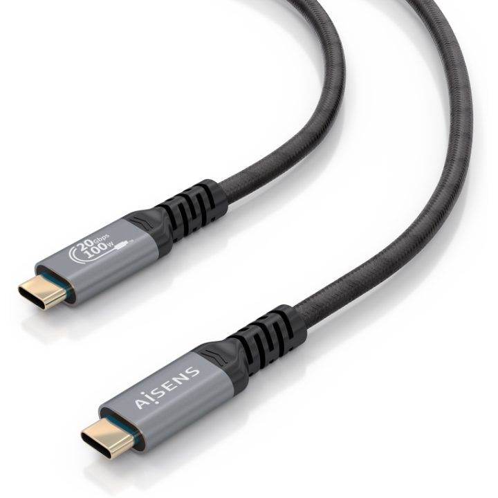 AISENS Cable USB 3.2 Gen2x2 Aluminio 20Gbps 8K@30Hz 5A 100W E-Mark…