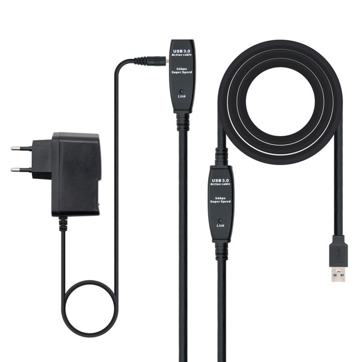 Nanocable USB 3.0 Extension Cable with Amplifier, Type A/M-A/F, 10m