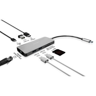 Kensington USB-C Driver-Free 8-in-1 Mobile Dock UH1400P