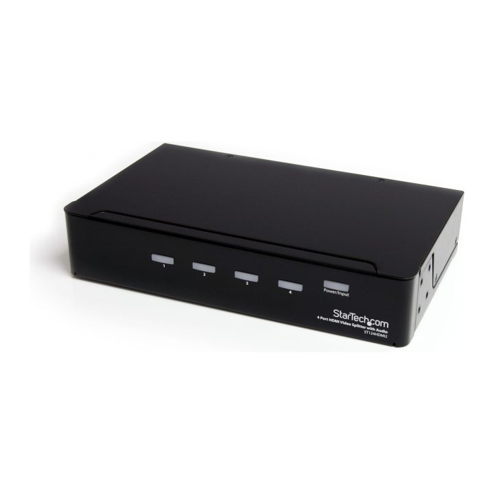 StarTech.com 4-Port HDMI Splitter and Signal Amplifier - Splitter -…
