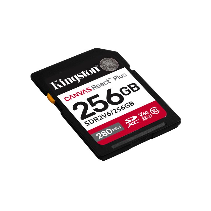 Kingston Technology 256GB Canvas React Plus SDXC UHS-II 280R/150W U3…