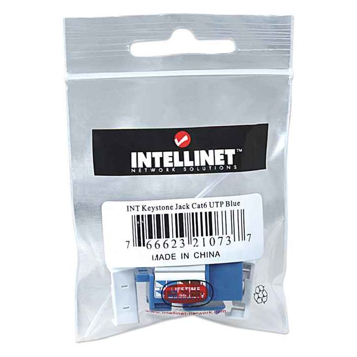 Intellinet JACK RJ45 CAT6 KEYSTONE DE IMPACTO AZUL
