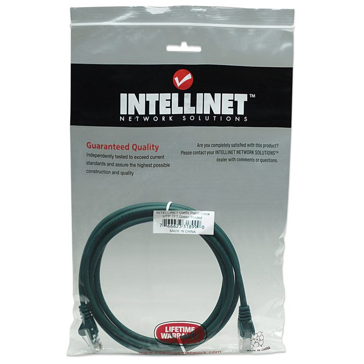 Intellinet RJ-45 M/M, 2m Network Cable Green Cat5e U/UTP (UTP)