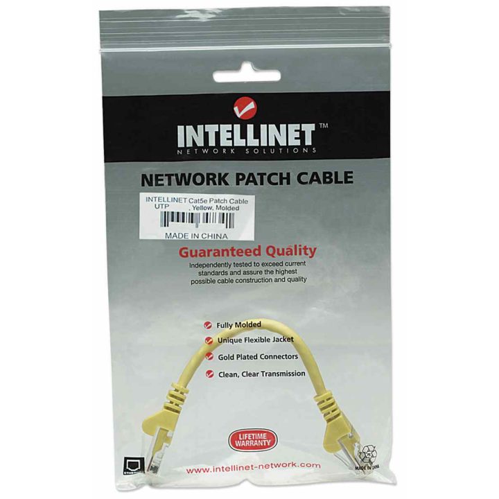 Intellinet 325165 cabo de rede Amarelo 0,45 m Cat5e U/UTP (UTP)