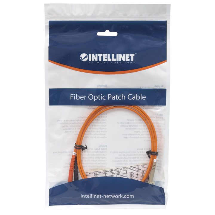 Intellinet 1m LC/ST Cable de fibra óptica e InfiniBand Naranja