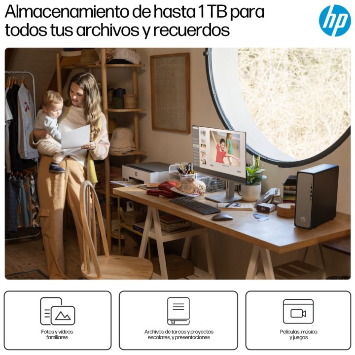 HP OmniDesk Slim S03-0020ns PC Intel® Core™ i3 i3-14100 8 GB…