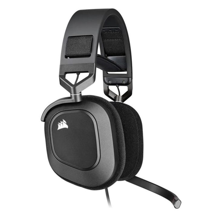 Auscultadores gaming estéreo Corsair HS80 RGB USB cinzentos…