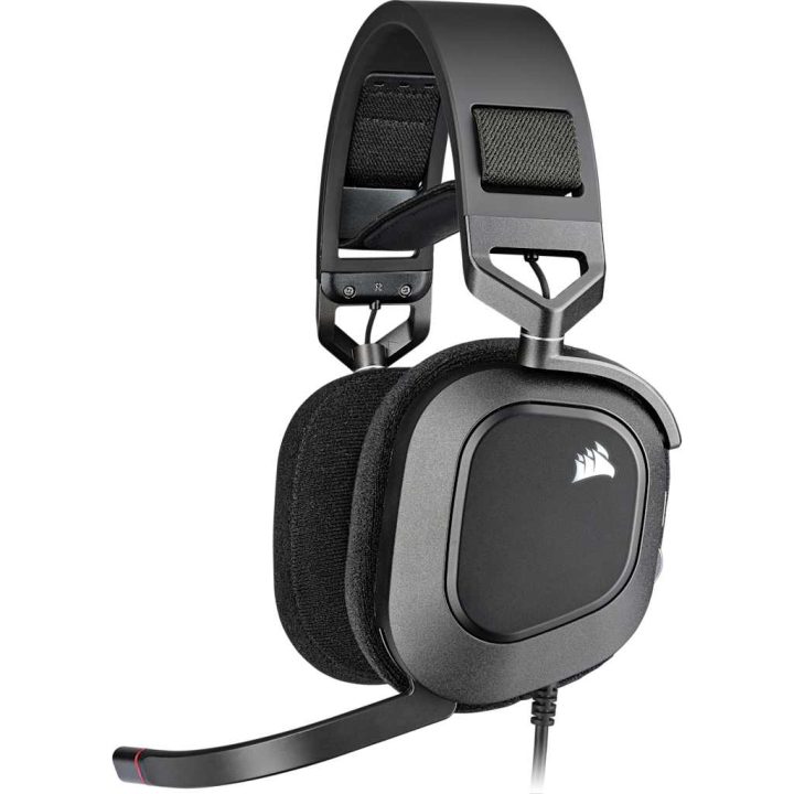 Auscultadores gaming estéreo Corsair HS80 RGB USB cinzentos…