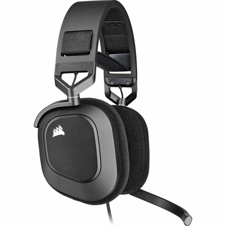 Auscultadores gaming estéreo Corsair HS80 RGB USB cinzentos…