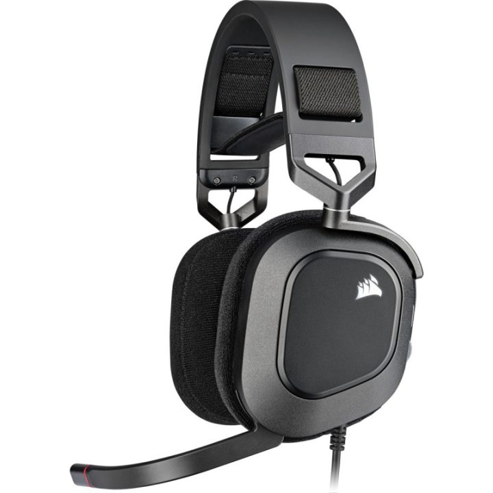 Auricular gaming Corsair stereo Corsair HS80 RGB USB gris…
