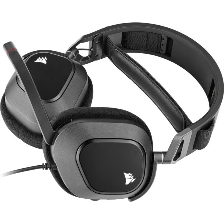 Auscultadores gaming estéreo Corsair HS80 RGB USB cinzentos…