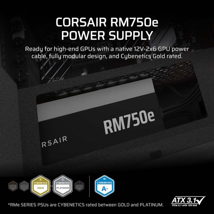 Corsair RM750E Gaming ATX 750W Power Supply (CP-9020295-EU)