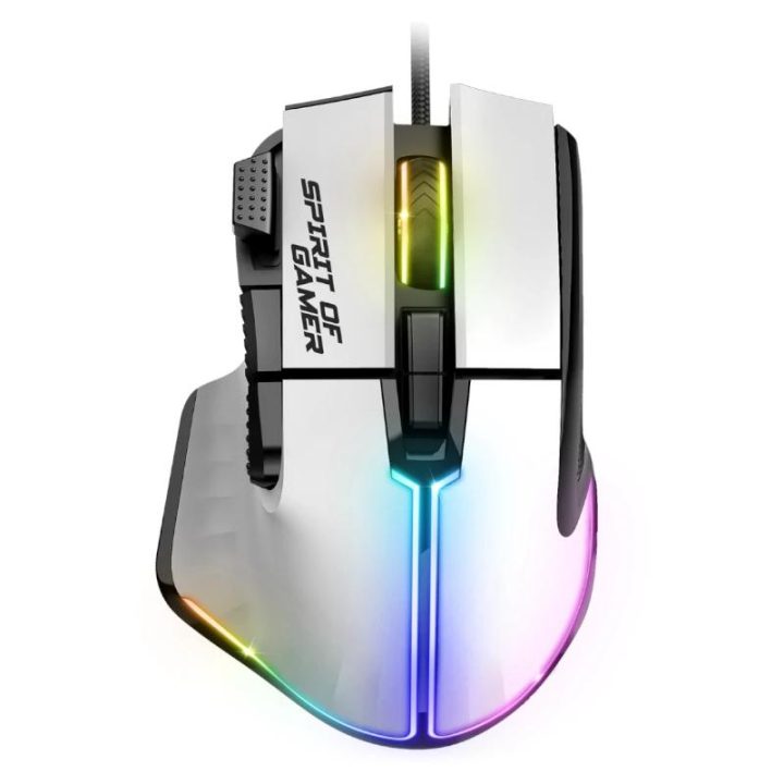 Spirit of Gamer Raton Souris Pro M5 Blanco (S-PM5RGBWT)