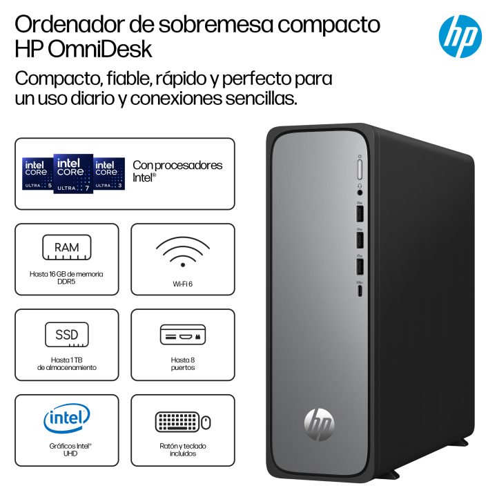 HP S03-0019NS I5-14400 512GB 8GB FREEDOS DDR5-SDRAM SSD Torre PC…