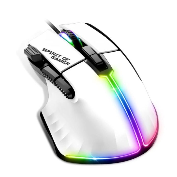 Spirit of Gamer Souris Pro M5 Gaming Mouse White (S-PM5RGBWT)