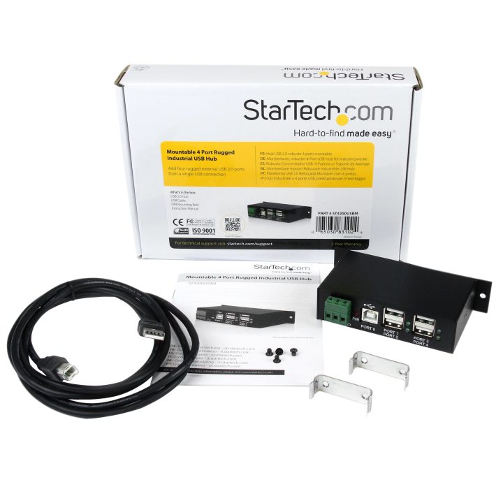 StarTech.com Hub Concentrador USB 2.0 de 4 Puertos - Ladrón USB-A…