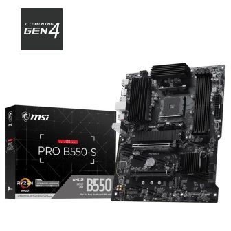 MSI PRO B550-S DDR4 AM4 Motherboard Socket AM4 AMD B550 ATX…