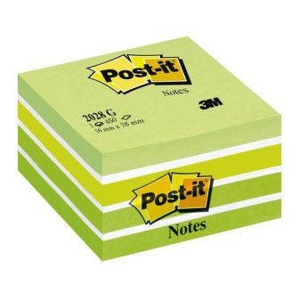 Cubo 450 hojas notas adhesivas 76X76MM colores surtidos verdes…