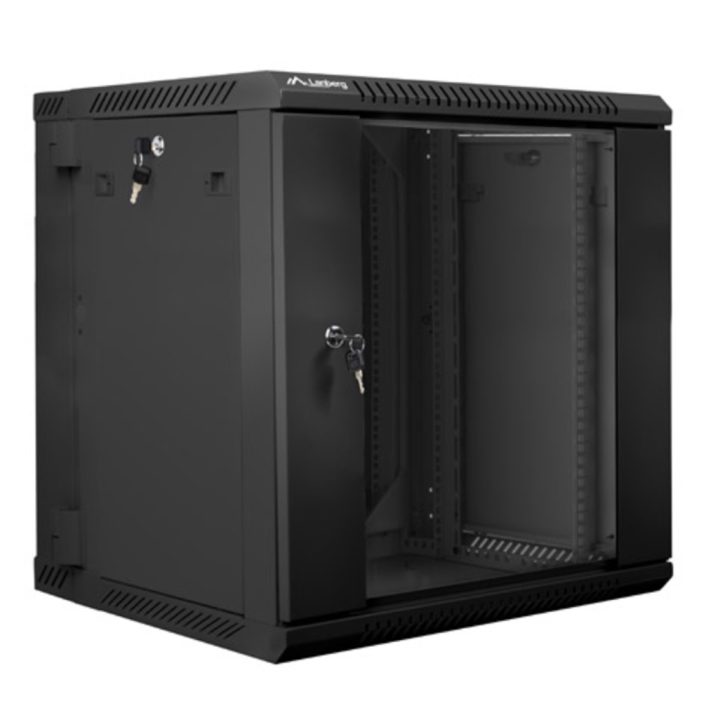 Lanberg WF02-6612-10B 12U Wall-Mount Rack Cabinet Black