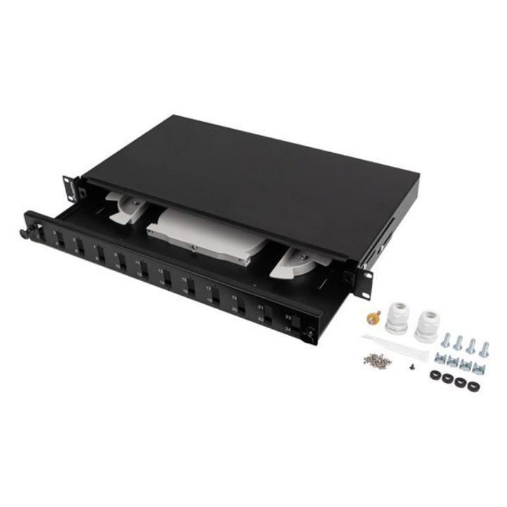 Painel de patch Lanberg FOP1-12SD-LQB 1U