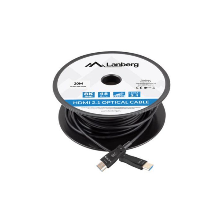 Lanberg CA-HDMI-30FB-0200-BK cabo HDMI 20 m HDMI tipo A (Padrão) Preto