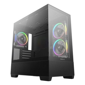 Deepcool CG380 3f matx ARGB Tempered Glass Black Gaming PC Case…