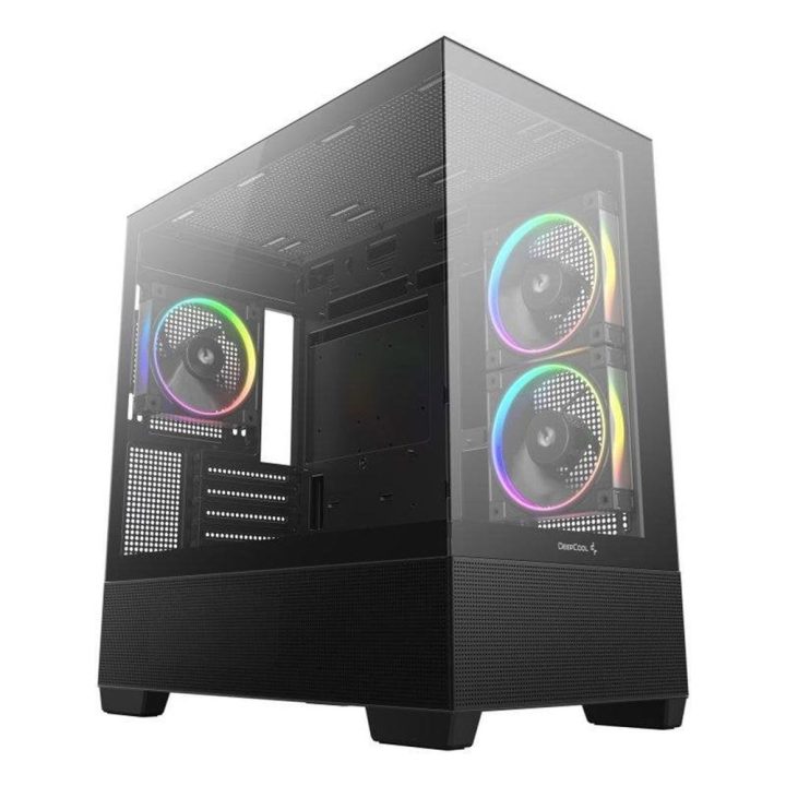 Gabinete de PC gaming Deepcool CG380 3f matx ARGB vidro temperado…