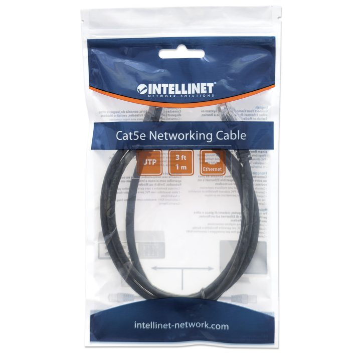 Intellinet 320740 Black Network Cable 1 m Cat5e U/UTP (UTP)
