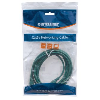 Intellinet Cat6, cabo de rede 1m Verde U/UTP (UTP)