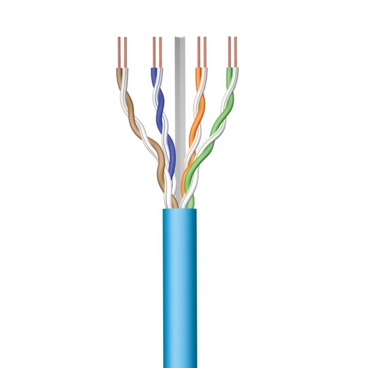 Ewent IM1223 Blue Network Cable 100 m Cat6a U/UTP (UTP) Round
