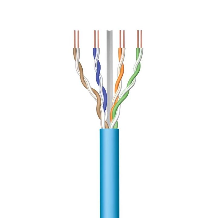 Ewent IM1223 Blue Network Cable 100 m Cat6a U/UTP (UTP) Round