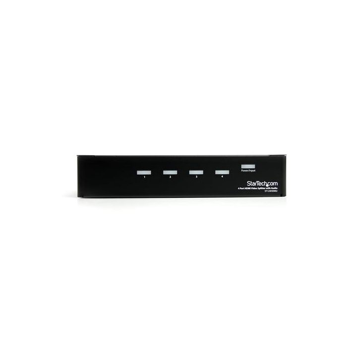 StarTech.com 4-Port HDMI Splitter and Signal Amplifier - Splitter -…