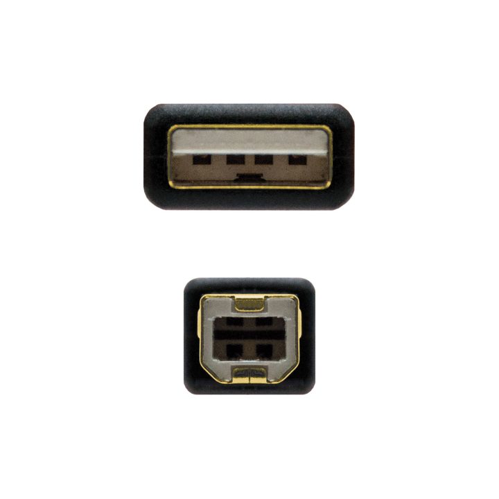 Nanocable 10.01.1202 cable USB USB 2.0 2 m USB A USB B Negro