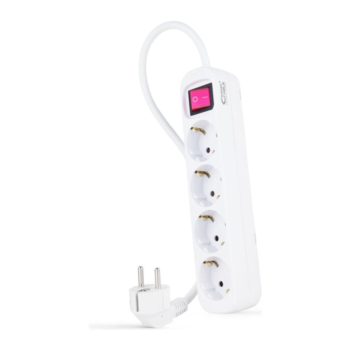 Nanocable Regleta de enchufes de 4 tomas con interruptor, 1.4 metros…