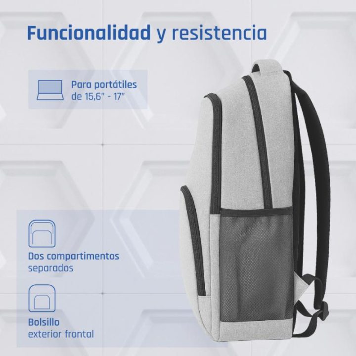 iggual Everyday Use Laptop Backpack 15.6-17 Gray