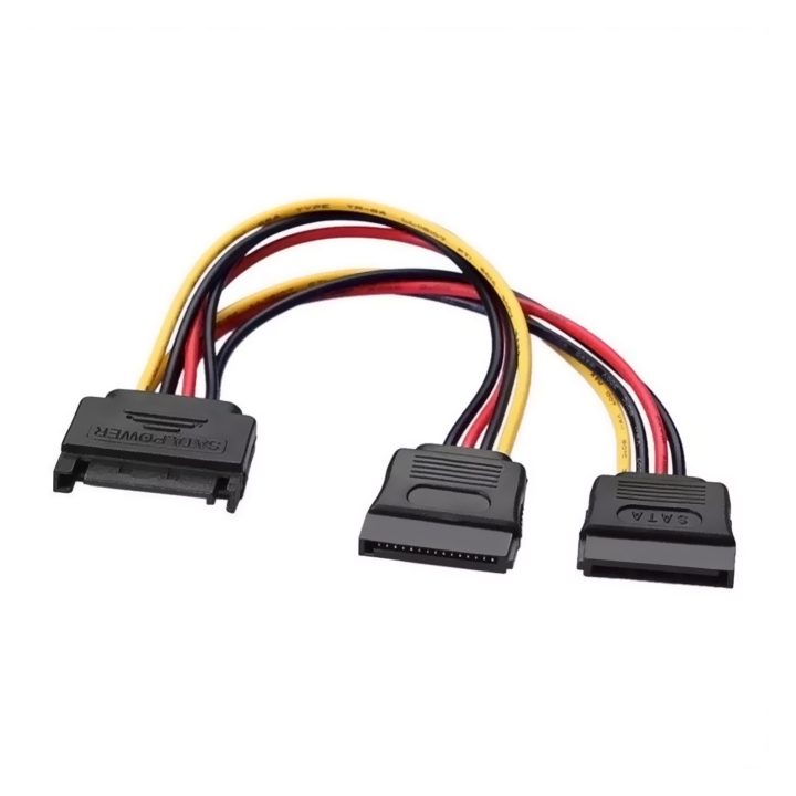AISENS A131-0353 cable de SATA 0,2 m SATA de 15 pines 2 x SATA de 15…