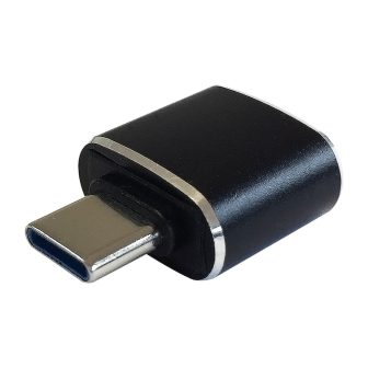 AISENS Mini USB 3.1 Gen2 3A Adapter, USB-C/M-A/H, Black